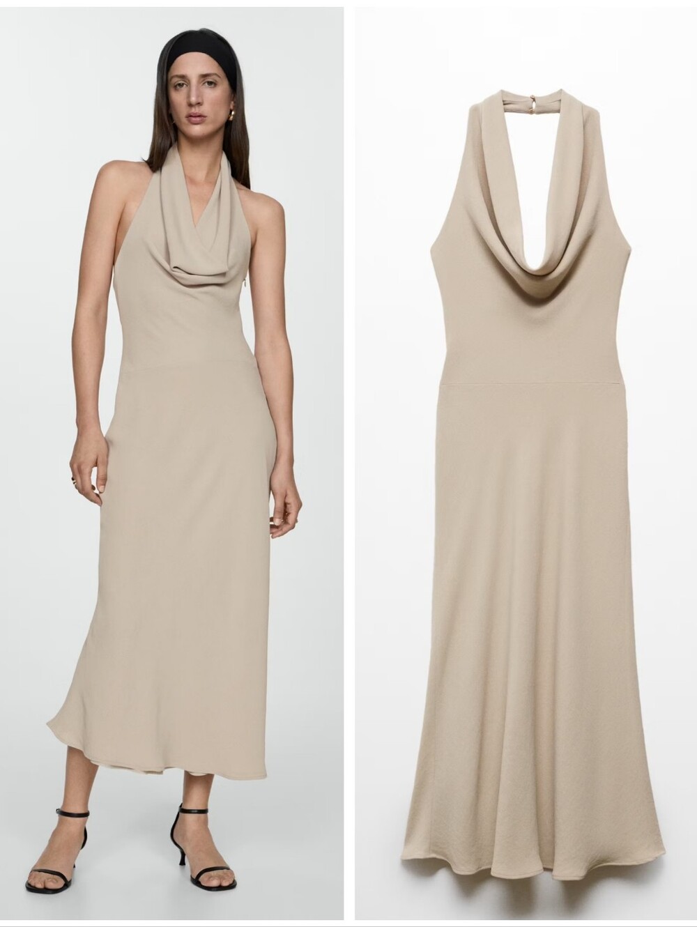 MANGO Halter Dress